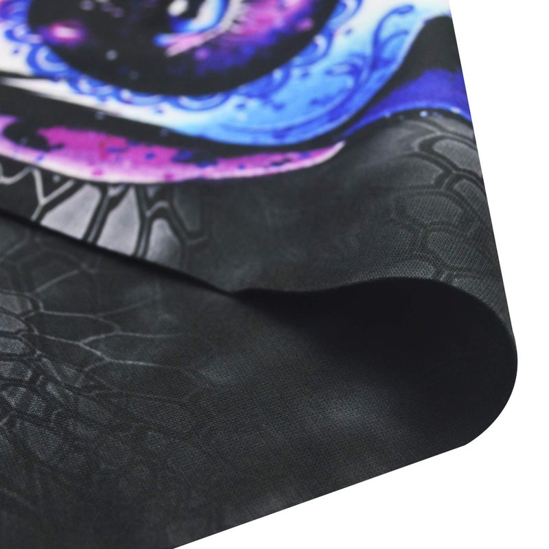 Obacle قناع وجه أوباكل على شكل جمجمة للنساء والرجال لحماية من الغبار والرياح والأشعة فوق البنفسجية والشمس، باندانا قناع وجه بدون seams لمهرجان الرقص وركوب الدراجات النارية وصيد الأسماك والأنشطة الخارجية والجري، قناع أنبوب ثلاثي الأبعاد (نساء بنفسجي أزرق) - Image 5